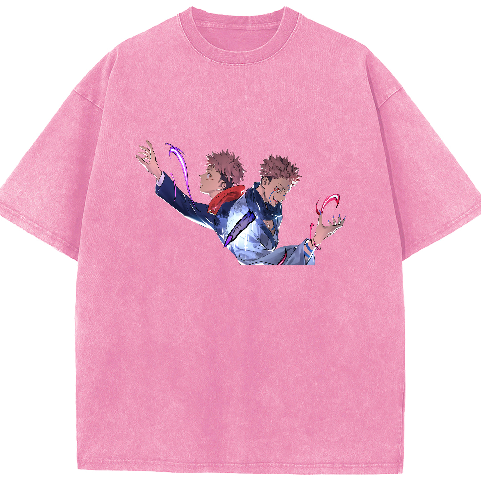 （画像用） 呪術廻戦 Jujutsu Kaisen 綿100% ヴィンテージ風 半袖Tシャツ（フロントプリント）